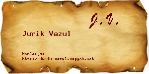 Jurik Vazul névjegykártya